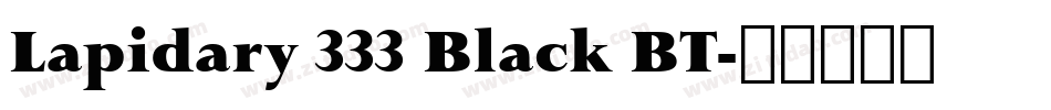 Lapidary 333 Black BT字体转换